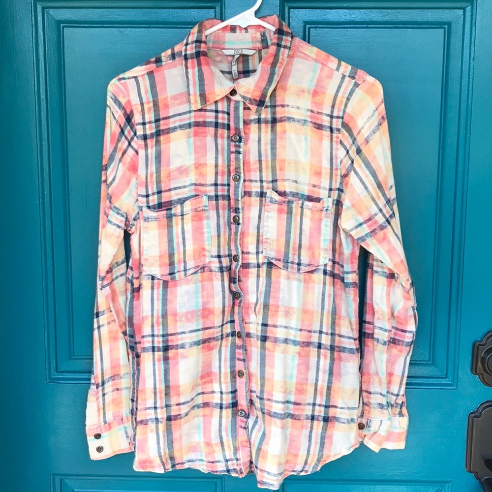 Pastel plaid Top